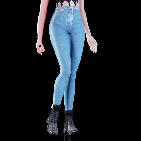 Balmain skinny high-waisted light blue jeans